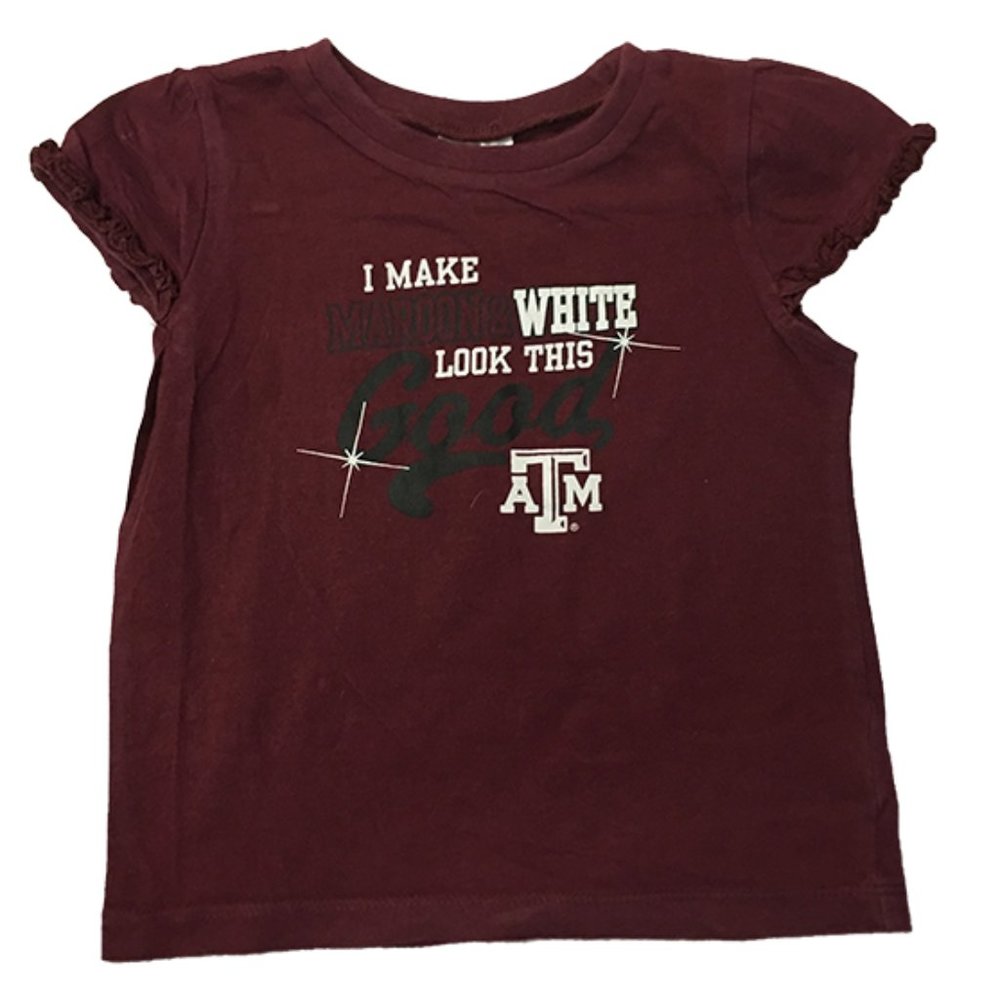 2/$12 💥♻  Pro Edge Texas A&M University Maroon SS T-Shirt | Size 3T | 144
